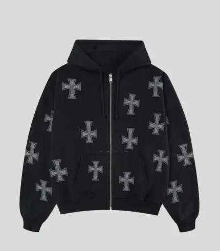 BLACK WHITE RHINESTONE HOODIE.webp