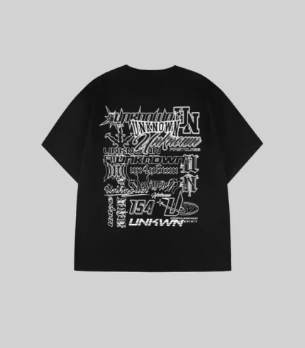UNKNOWN LONDON Multi Logo T Shirt 1.webp