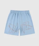 Unknown London Rhinestone Shorts Blue 3.webp