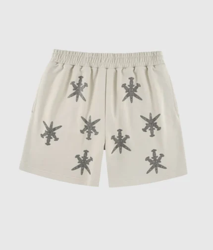 Unknown London Rhinestone Shorts Sand 2.webp