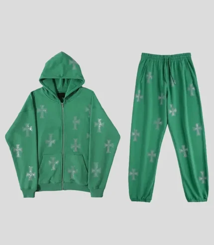 Y2k Aesthetic Cross Rhinestone Tracksuit Jogging Suit 90s Vintage 1.webp