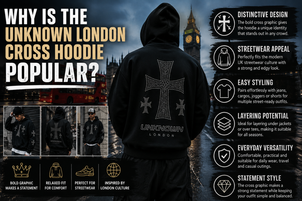 Unknown London Cross Hoodie