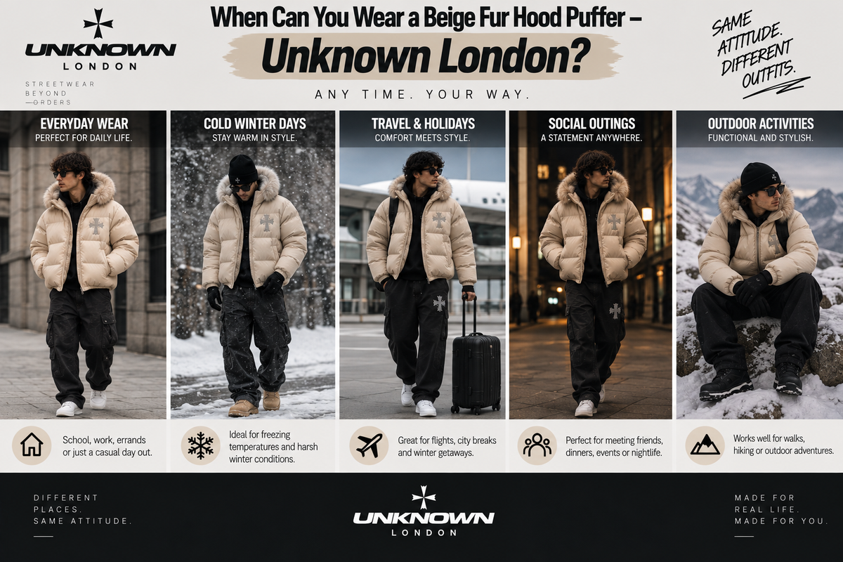 Beige Fur Hood Puffer – Unknown London: Style, Fit & Outfit Guide 4 ChatGPT Image Sep 10, 2026, 03 33 28 AM