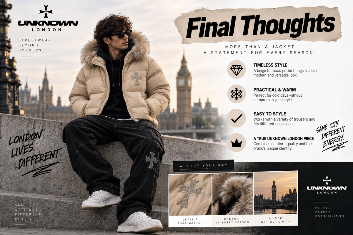 Beige Fur Hood Puffer – Unknown London: Style, Fit & Outfit Guide 5 ChatGPT Image Sep 10, 2026, 03 34 36 AM